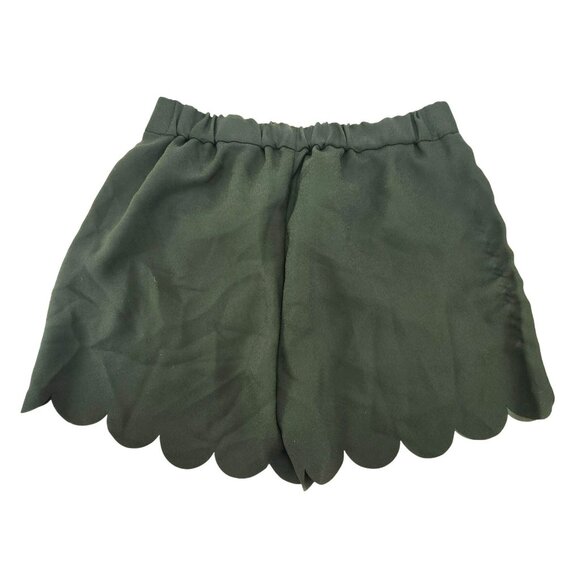 Madewell Womens Scalloped Hem Green Shorts with Pockets Size XS NWT jj3722 - Picture 2 of 7